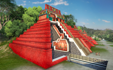 Maya Temple, digital recreation